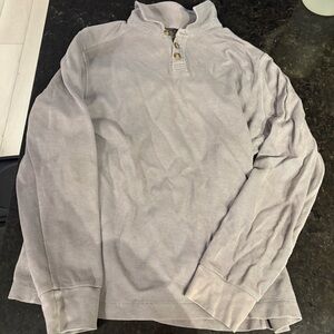 Gray Long Sleeve Henley Shirt